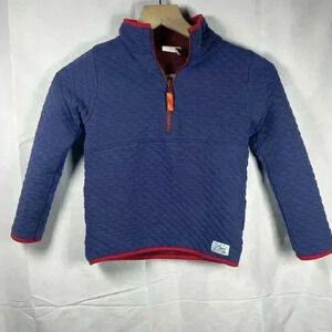 J. Crew crewcuts reversible quilted pullover jacket youth size XS 4-5 blue red